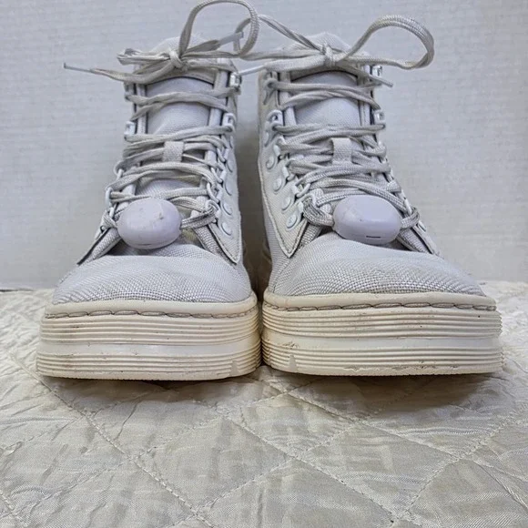 Dr. Martens AirWair Combs W Tech White Womens 7 LY004 Festival Forest Docs - Picture 7 of 16